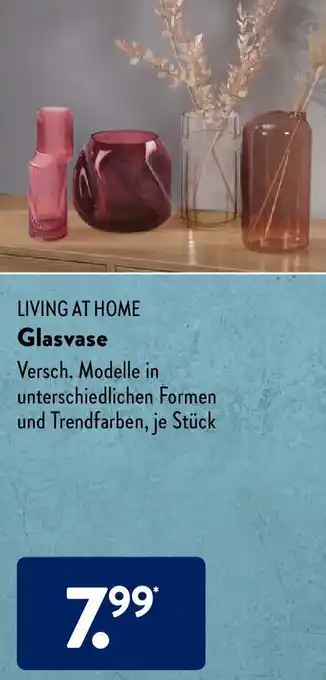 Aldi Süd Living at Home Glasvase Angebot