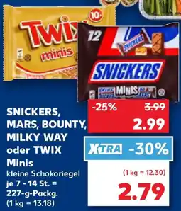 Kaufland SNICKERS, MARS, BOUNTY, MILKY WAY oder TWIX Minis Angebot