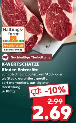 Kaufland K-WERTSCHÄTZE Rinder-Entrecôte Angebot