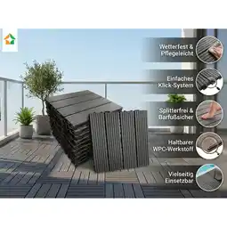 Netto Marken-Discount WPC Terrassenfliesen MAURICE 30x30 cm, 11pcs/ctn - Anthrazit Angebot