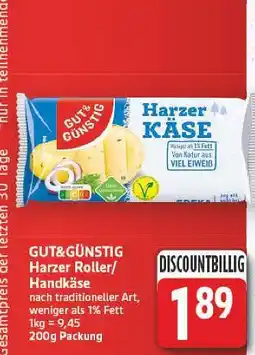 E-Center Gut&günstig harzer roller/handkäse Angebot