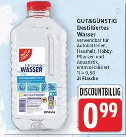 E-Center Gut&günstig destilliertes wasser Angebot