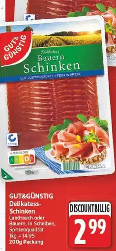 E-Center Gut&günstig delikatess-schinken Angebot