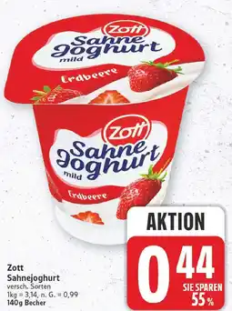 E-Center Zott sahnejoghurt Angebot