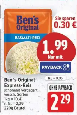 E-Center Ben's original express-reis Angebot