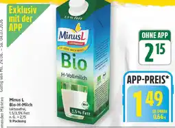 E-Center Minus l bio-h-milch Angebot