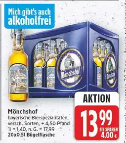 E-Center Mönchshof bier Angebot