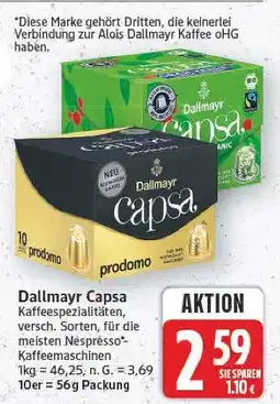 E-Center Dallmayr capsa Angebot