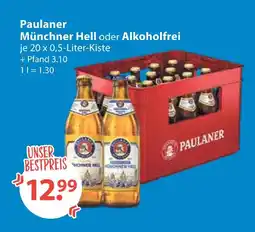 V Markt Paulaner münchner hell oder alkoholfrei Angebot