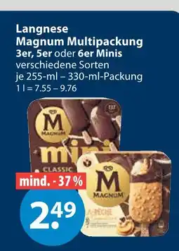 V Markt Langnese magnum multipackung Angebot