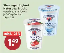 V Markt Sterzinger joghurt natur oder frucht Angebot