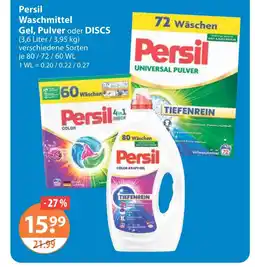 V Markt Persil waschmittel gel, pulver oder discs Angebot