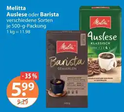 V Markt Melitta auslese oder barista Angebot
