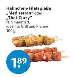 V Markt Hähnchen-fleischspieße „mediterran“ oder „thai-curry“ Angebot