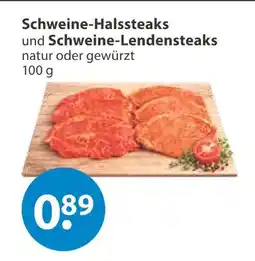 V Markt Schweine-halssteaks und schweine-lendensteaks Angebot