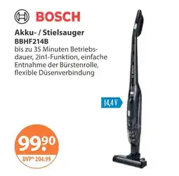 V Markt Bosch akku-/ stielsauger bbhf214b Angebot