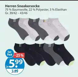 V Markt Herren sneakersocke Angebot