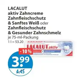 V Markt Lacalut aktiv zahncreme zahnfleischschutz & sanftes weiß Angebot