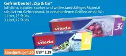 V Markt Vileda gefrierbeutel „zip & go“ Angebot