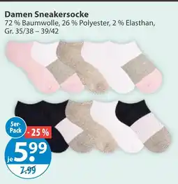 V Markt Damen sneakersocke Angebot