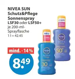 V Markt Nivea sun schutz&pflege sonnenspray Angebot
