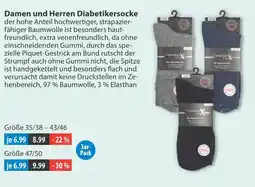 V Markt Damen und herren diabetikersocke Angebot