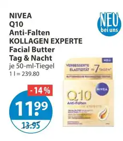 V Markt Nivea q10 anti-falten kollagen experte facial butter tag & nacht Angebot