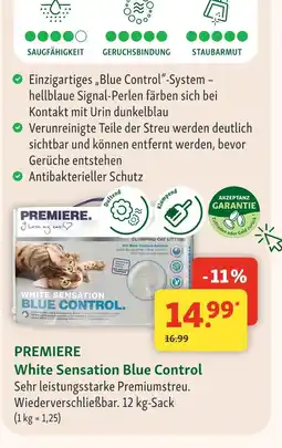 Fressnapf Premiere white sensation blue control Angebot