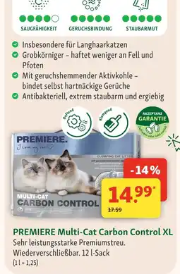 Fressnapf Premiere multi-cat carbon control xl Angebot