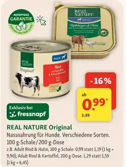 Fressnapf Real nature adult rind & huhn Angebot