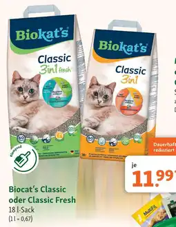 Fressnapf Biokat’s classic oder classic fresh Angebot