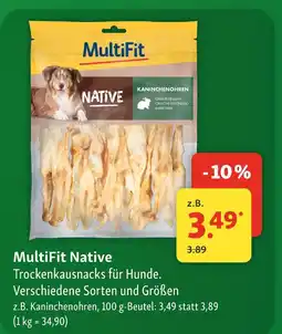 Fressnapf Multifit native trockenkausnacks für hunde Angebot