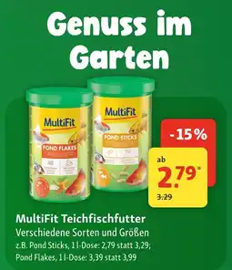 Fressnapf Multifit teichfischfutter pond sticks Angebot