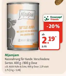 Fressnapf Mjamjam nassnahrung für hunde Angebot