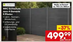 Netto Marken-Discount Juskys wpc sichtschutzzaun Angebot