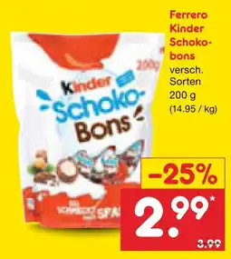 Netto Marken-Discount Ferrero kinder schokobons Angebot