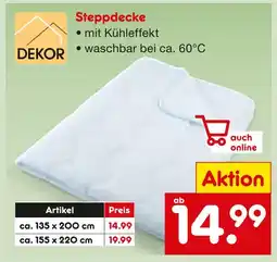 Netto Marken-Discount Steppdecke Angebot