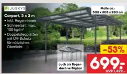 Netto Marken-Discount Juskys carport Angebot