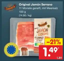 Netto Marken-Discount Los cuarenta original jamón serrano Angebot