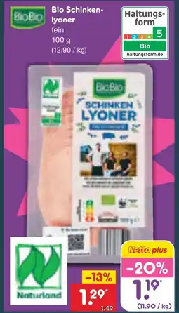 Netto Marken-Discount Biobio bio schinken-lyoner Angebot