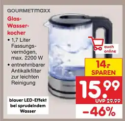 Netto Marken-Discount Gourmetmaxx glas-wasserkocher Angebot