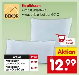 Netto Marken-Discount Dekor kopfkissen ca. 40 x 80 cm Angebot