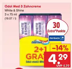 Netto Marken-Discount Odol med 3 zahncreme white & shine Angebot
