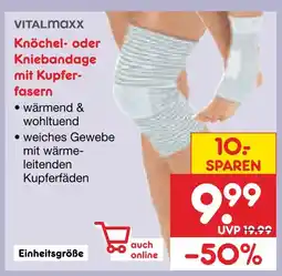 Netto Marken-Discount Vitalmaxx knöchelbandage mit kupferfasern Angebot