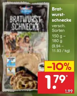 Netto Marken-Discount Bratwurst-schnecke Angebot