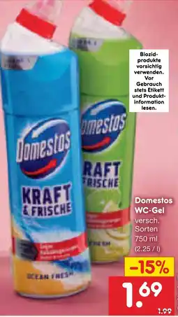 Netto Marken-Discount Domestos wc-gel Angebot