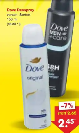 Netto Marken-Discount Dove deospray Angebot