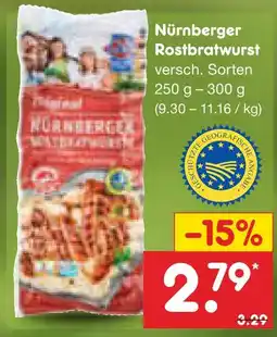 Netto Marken-Discount Nürnberger rostbratwurst Angebot