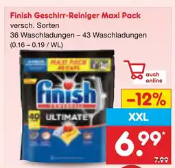 Netto Marken-Discount Finish geschirr-reiniger maxi pack Angebot