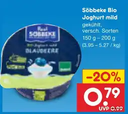 Netto Marken-Discount Söbbeke bio joghurt mild Angebot